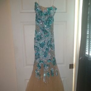 Turquoise mermaid dress